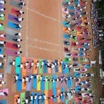 International Yoga Day 2024 celebration at school Students performing yoga on International Yoga Day 2024